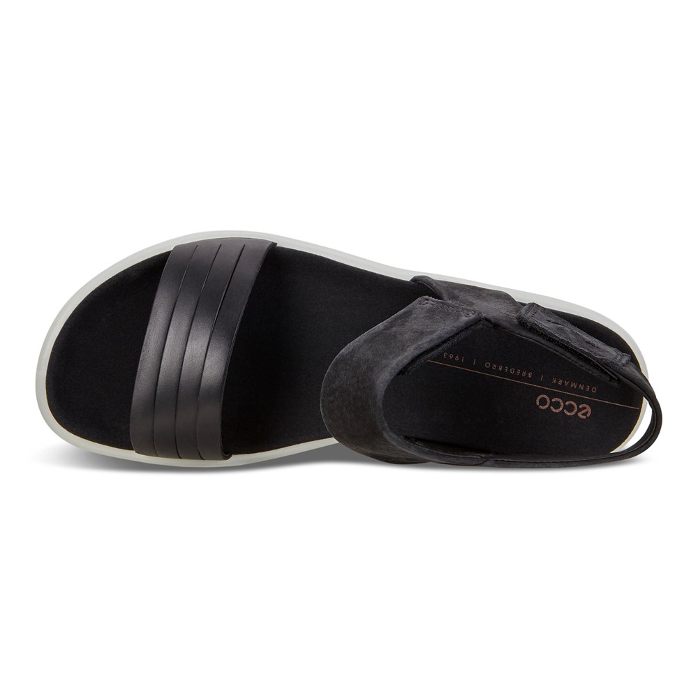 Sandalias Mujer - ECCO Flowt Flat - Negros - DKT694251